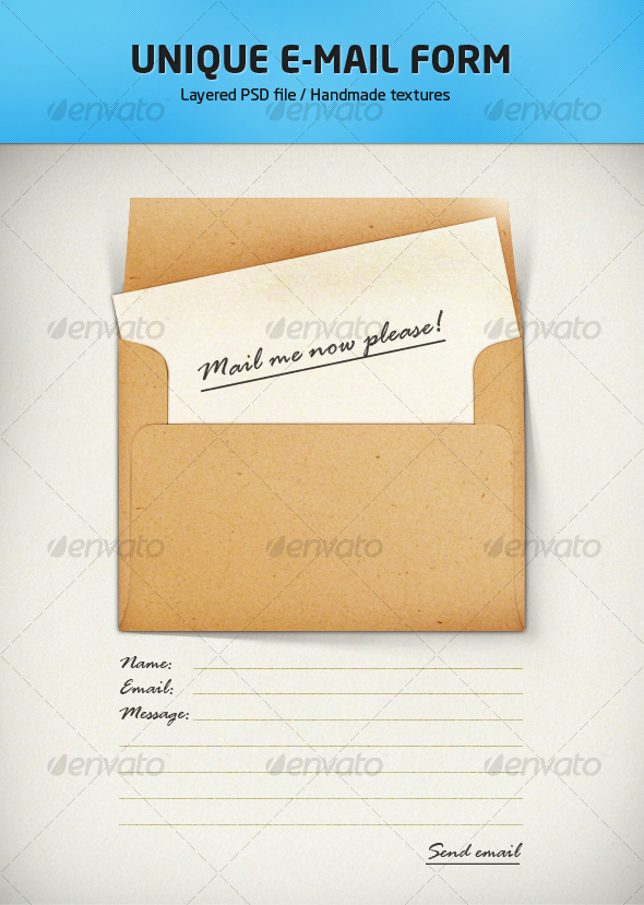 E-mail form illustration - Forms Web Elements