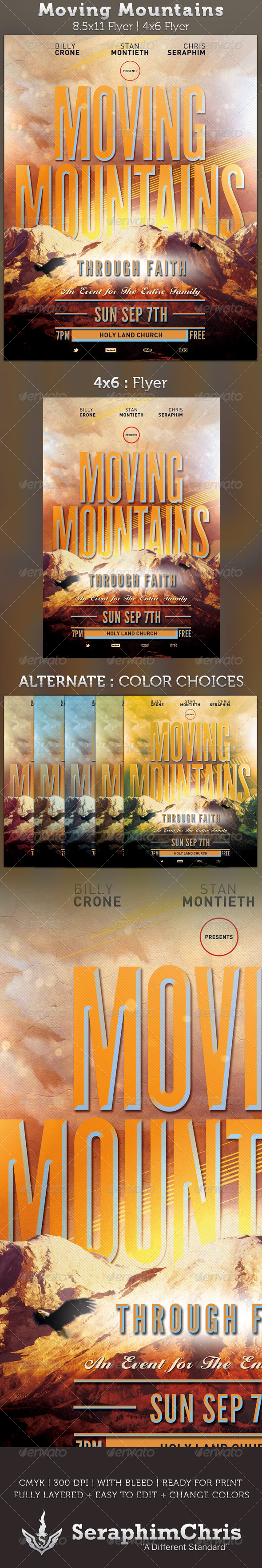 Moving Mountains: Church Flyer Template - Church Flyers