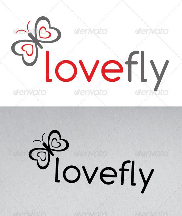 Love Fly Logo - Animals Logo Templates