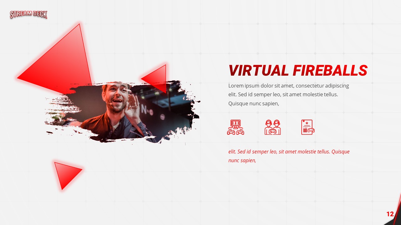 Stream Deck Gamers Streamers Presentation Template, Presentation Templates