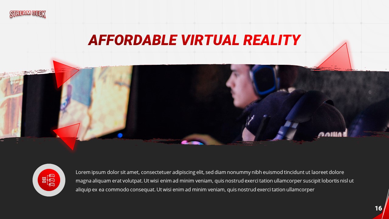 Stream Deck Gamers Streamers Presentation Template, Presentation Templates