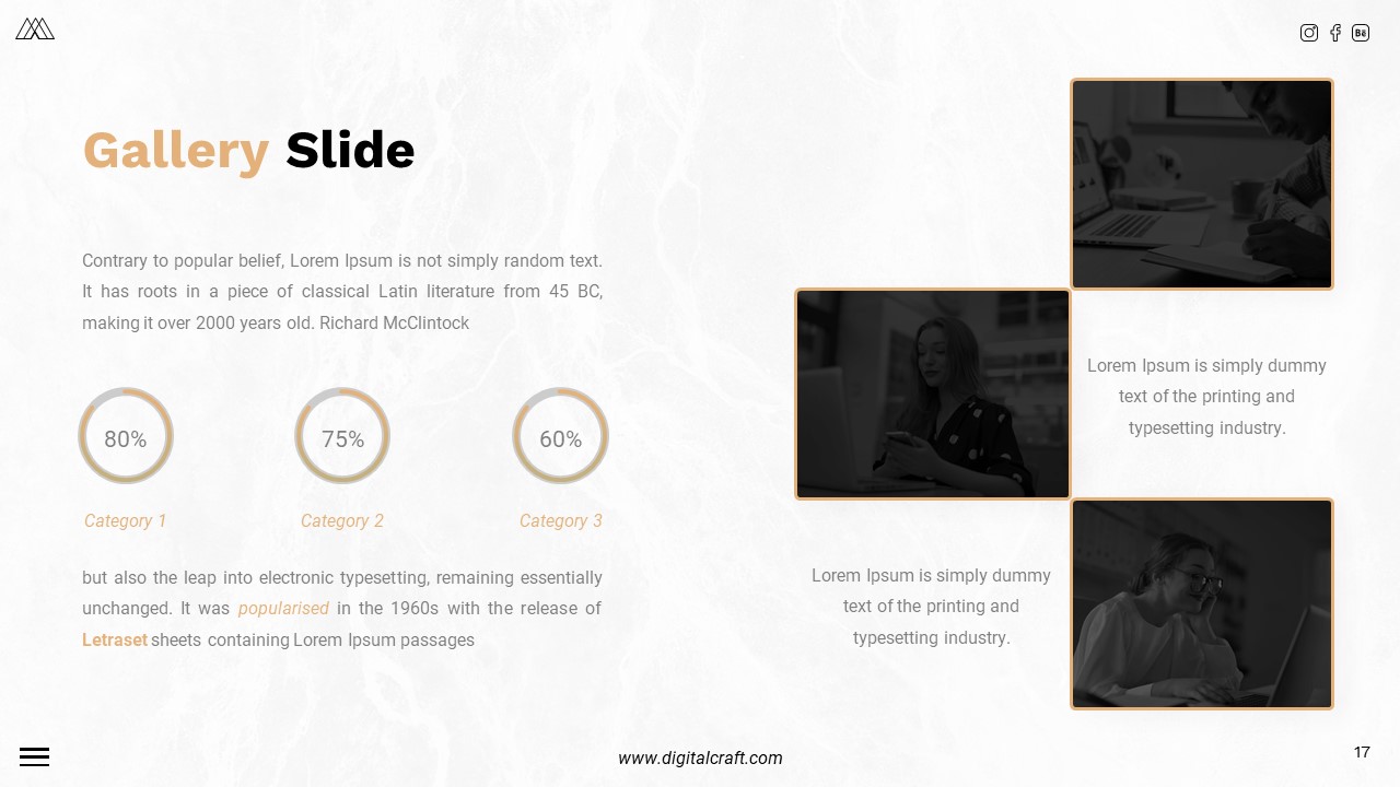 Triangle Digital Craft Presentation Template, Presentation Templates