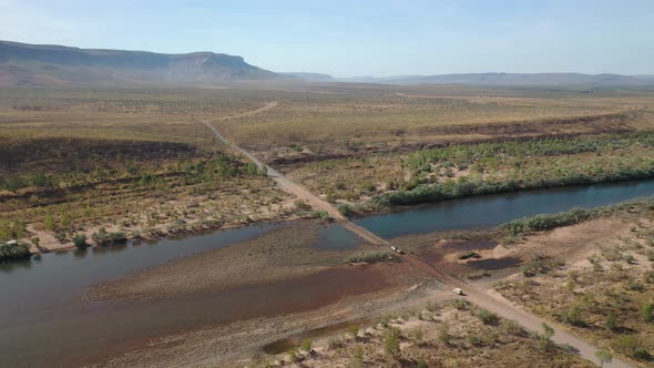 Pentecost River Crossing, Gibb River Road, Western Australia 4K Aerial Drone