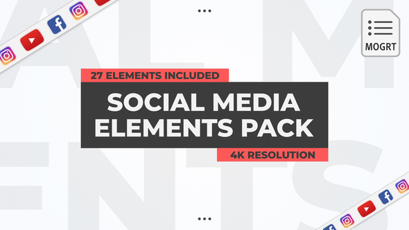 Social Media Elements Pack - MOGRT