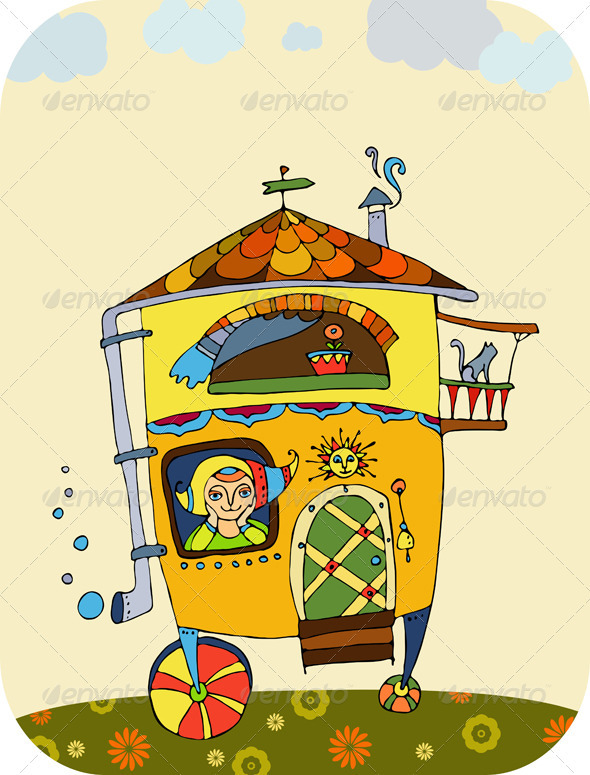 Home Wheel Girl - People Characters