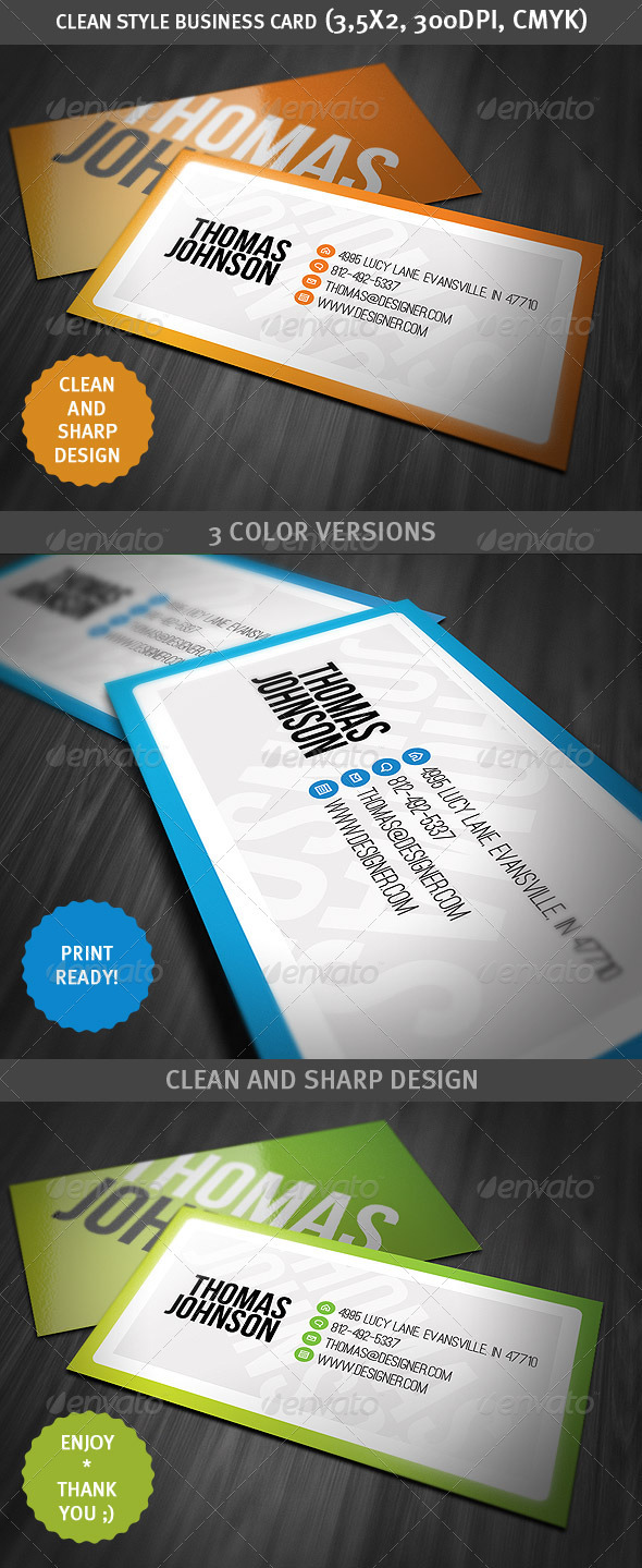 Clean Business Card - Corporate Business Cards