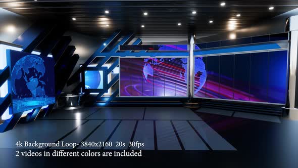 Virtual News Studio Set F6001 A alt