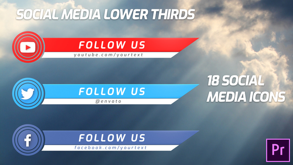 Social Media Lower Thirds | For Premiere Pro