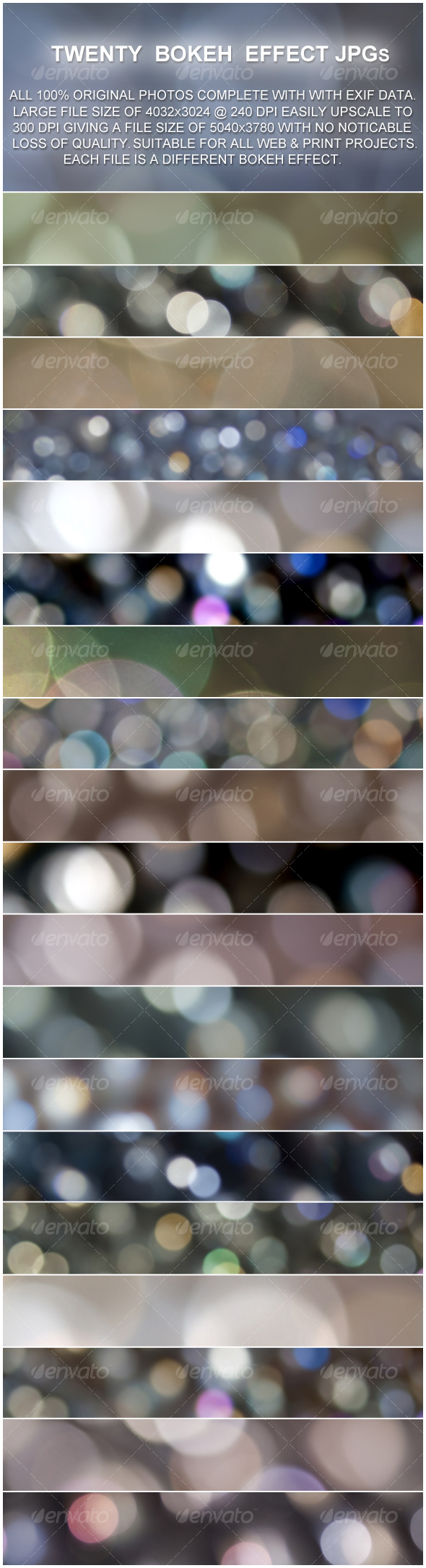 20 Bokeh Effect Backgrounds - Abstract Backgrounds