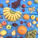Fruits on Blue Ecological Background - VideoHive Item for Sale