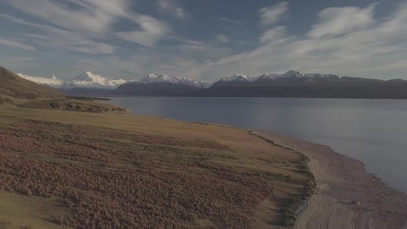 Beautiful Lake Pukaki in New Zealand