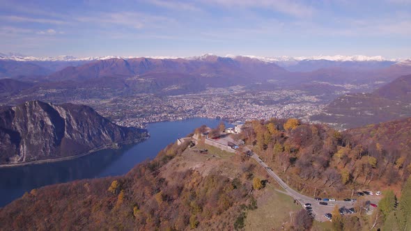 Sighignola Mountain and the Balcone D'Italia Overlooking Lake Lugano alt