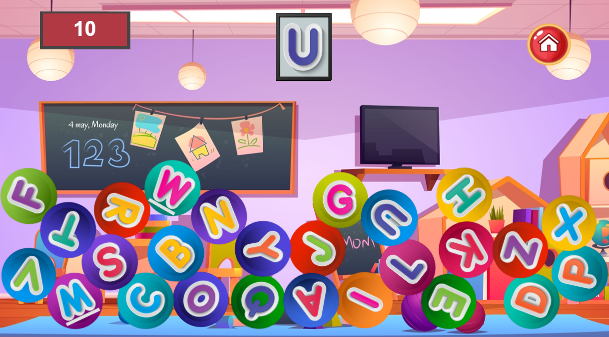 Find The Letter for kids - Educational Game - HTML5 (.Capx) by RichGames