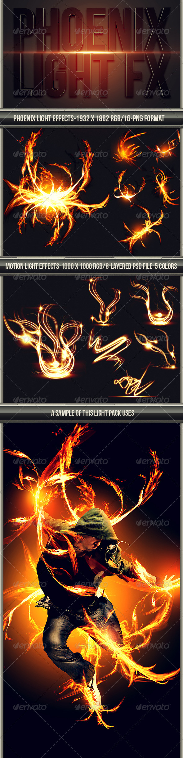 Phoenix Motion Light FX - Flourishes / Swirls Decorative