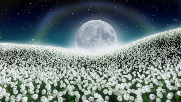 Blooming Dandelion Field Fantasy