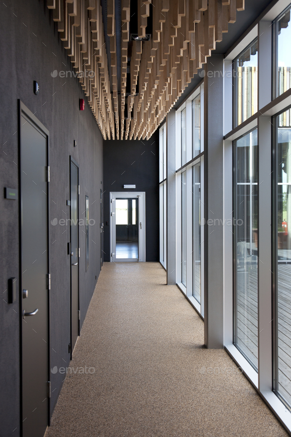 Modern Office Hallway