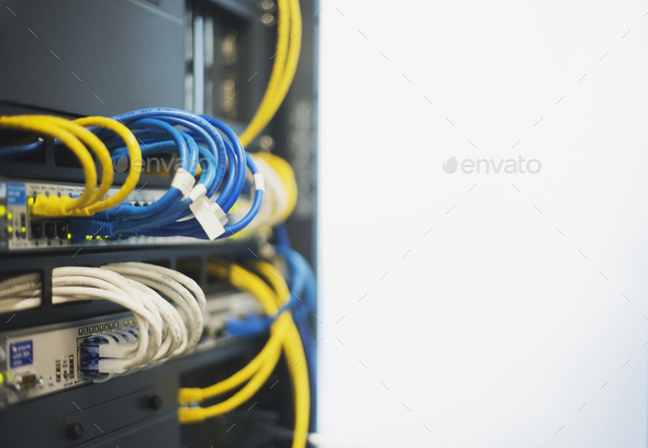 Cabling In The Back of a Computer Stock Photo by Mint_Images | PhotoDune