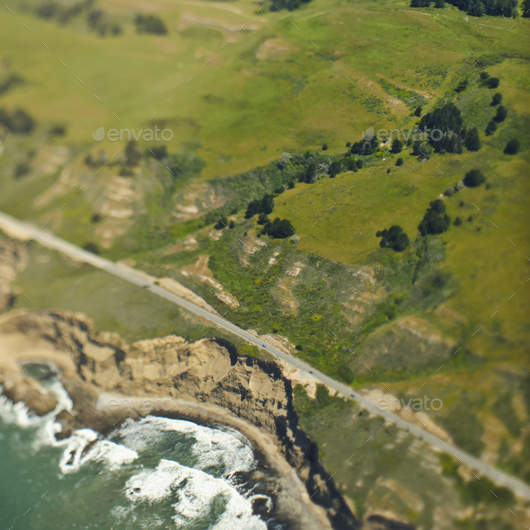 Coastal Hills and Cliffs - Stock Photo - Images