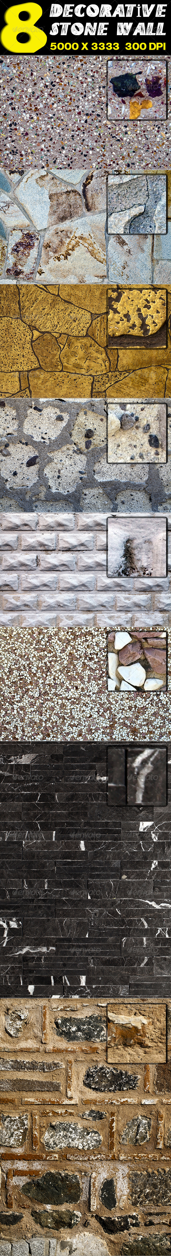 8 Decorative Stone Wall - Stone Textures
