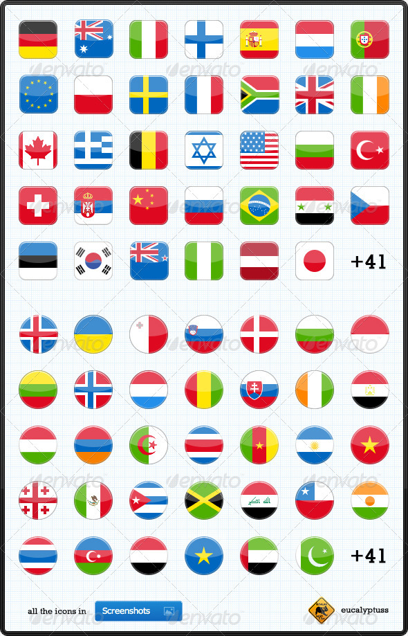 75 Flags Icons