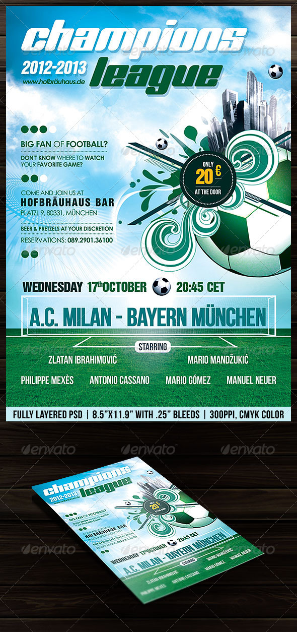 Football (Soccer) Poster/Flyer - Sports Events