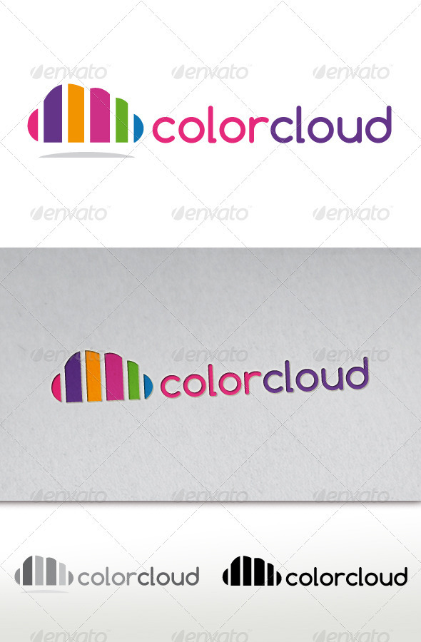 Color Cloud Logo - Vector Abstract