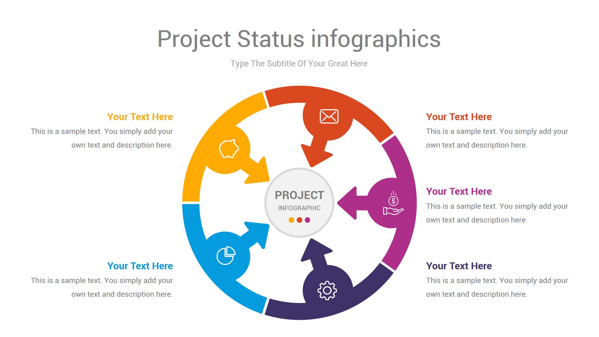 Project Status infographics PowerPoint Template, Presentation Templates