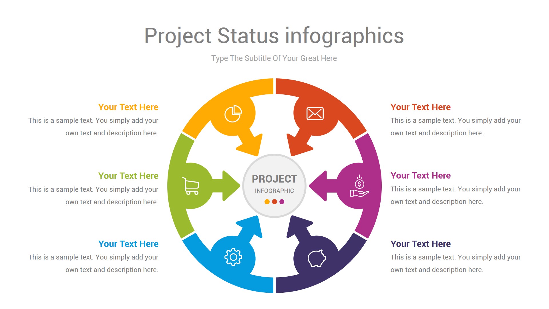 Project Status infographics PowerPoint Template, Presentation Templates