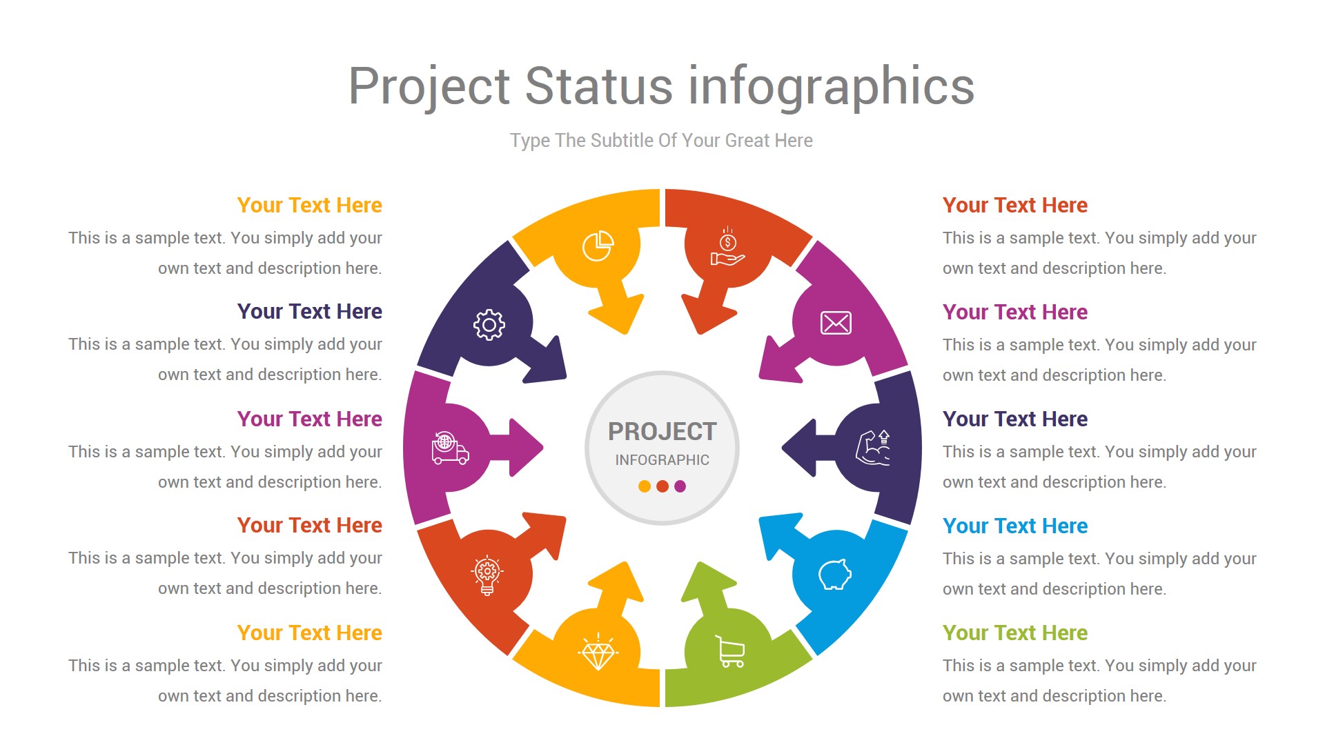 Project Status infographics PowerPoint Template, Presentation Templates