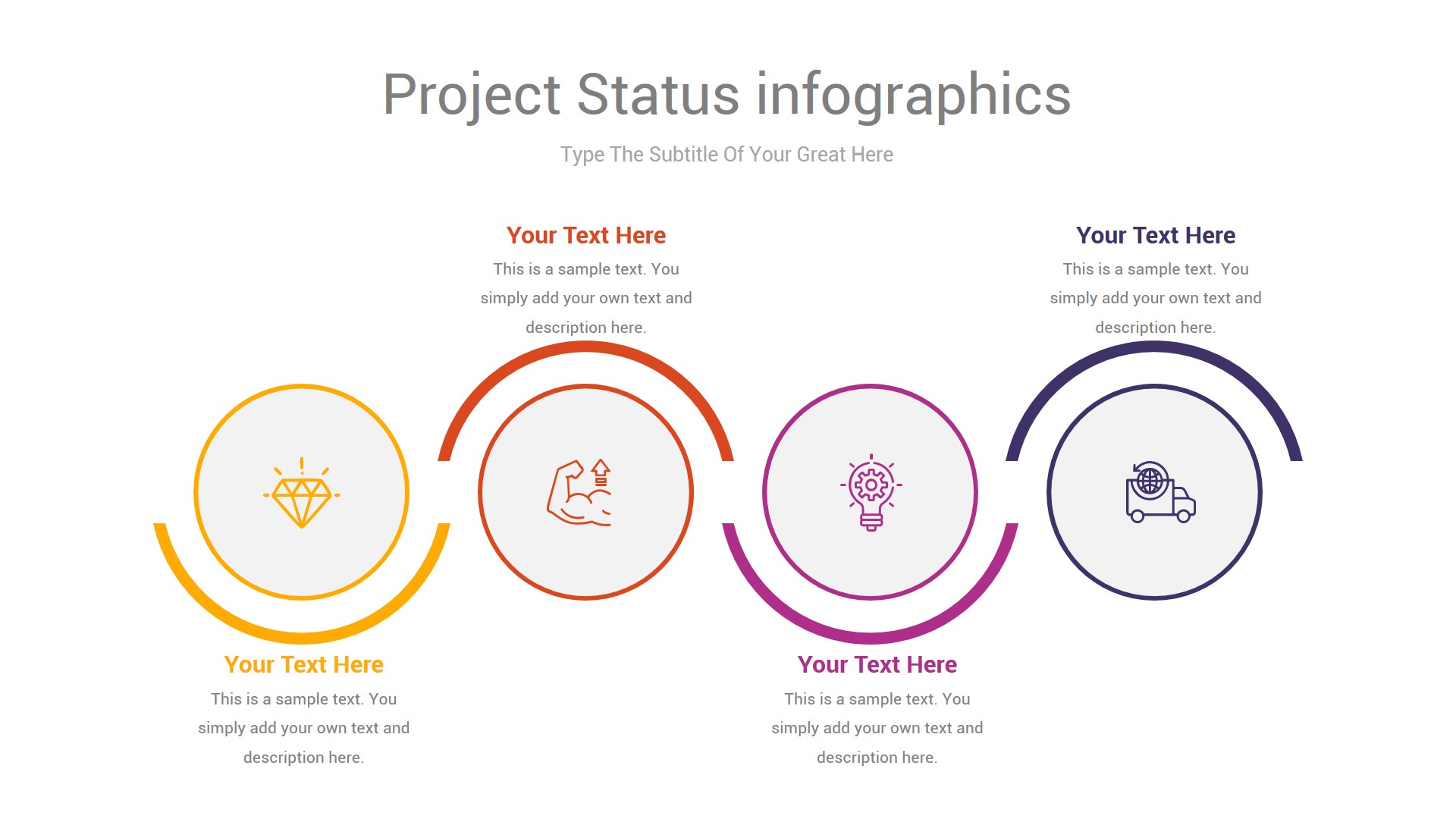 Project Status infographics PowerPoint Template, Presentation Templates