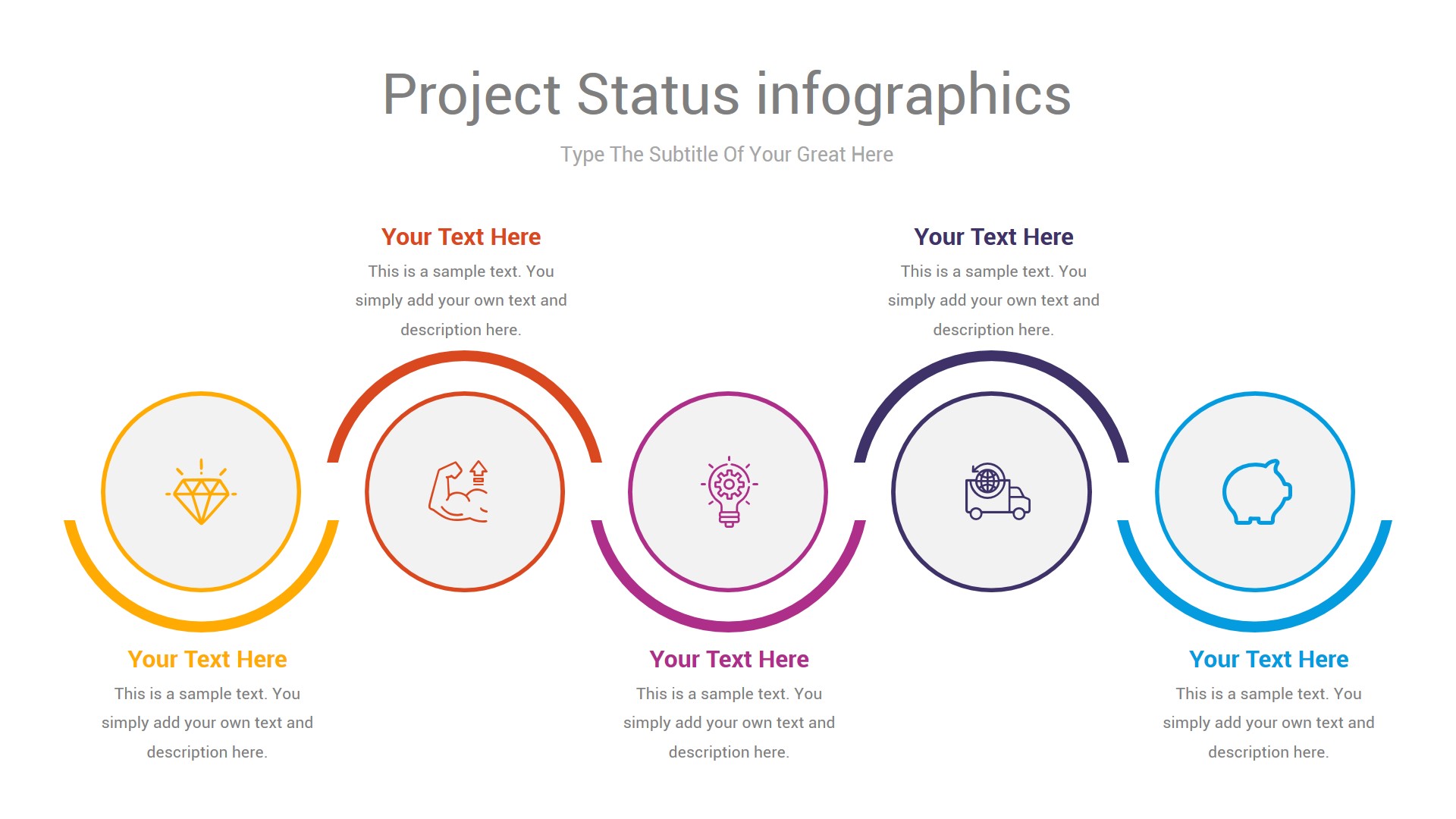 Project Status infographics PowerPoint Template, Presentation Templates