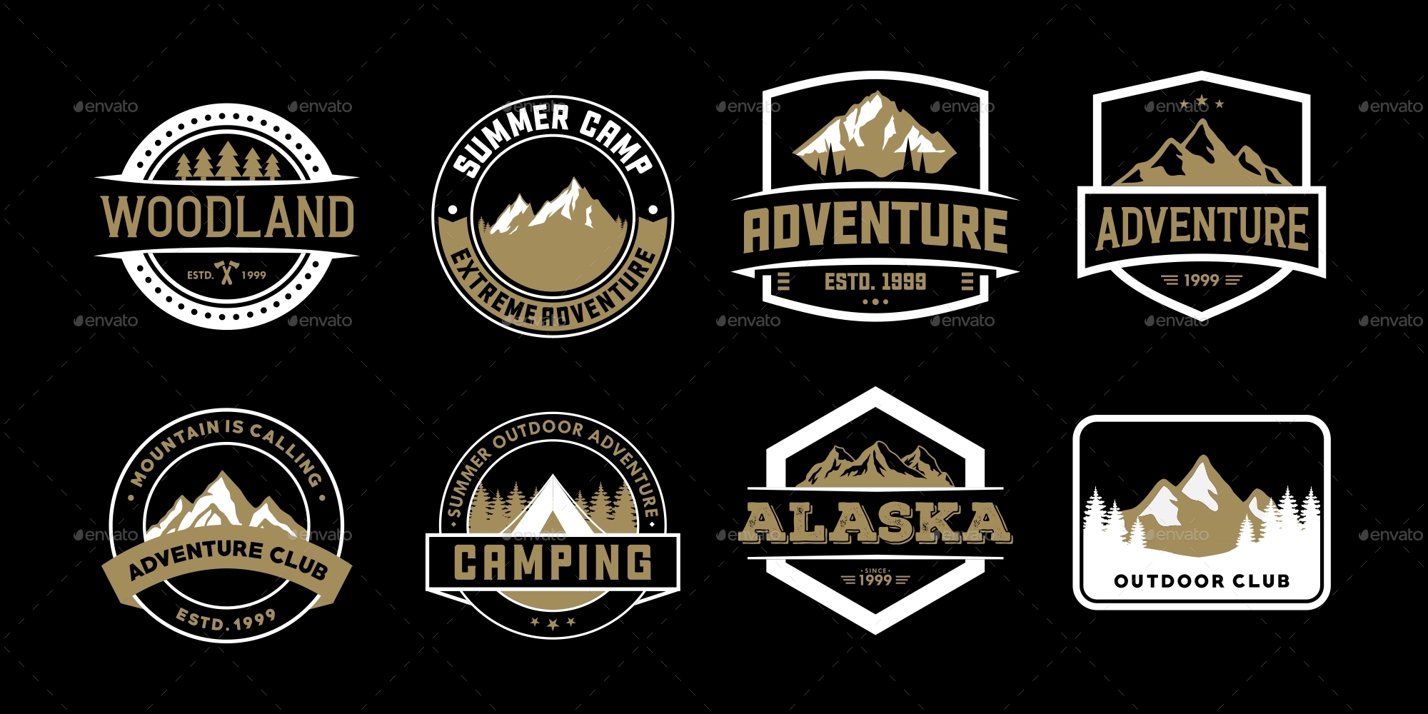 Adventure Badges & Logo Vol 3 by UnferiorStud | GraphicRiver