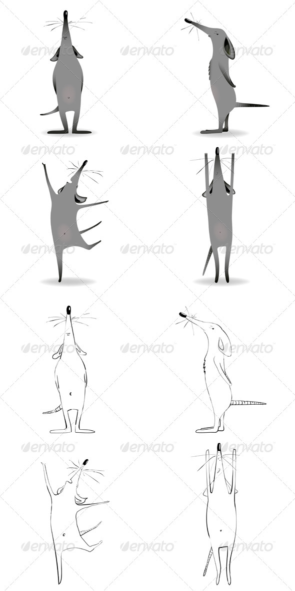 Cartoon Mouse Character Mascot - Animals Characters
