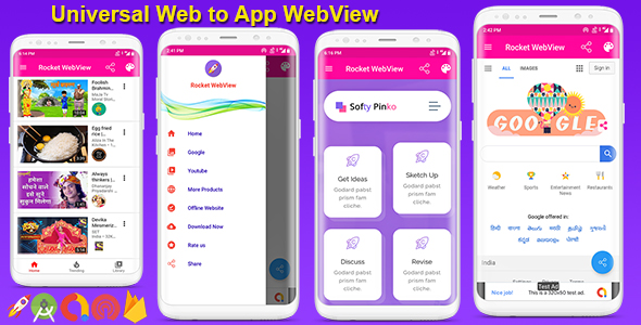 Android Native WebView App Full Template