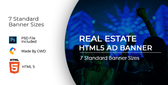 Animated HTML5 Real Estate Ad Banners Template