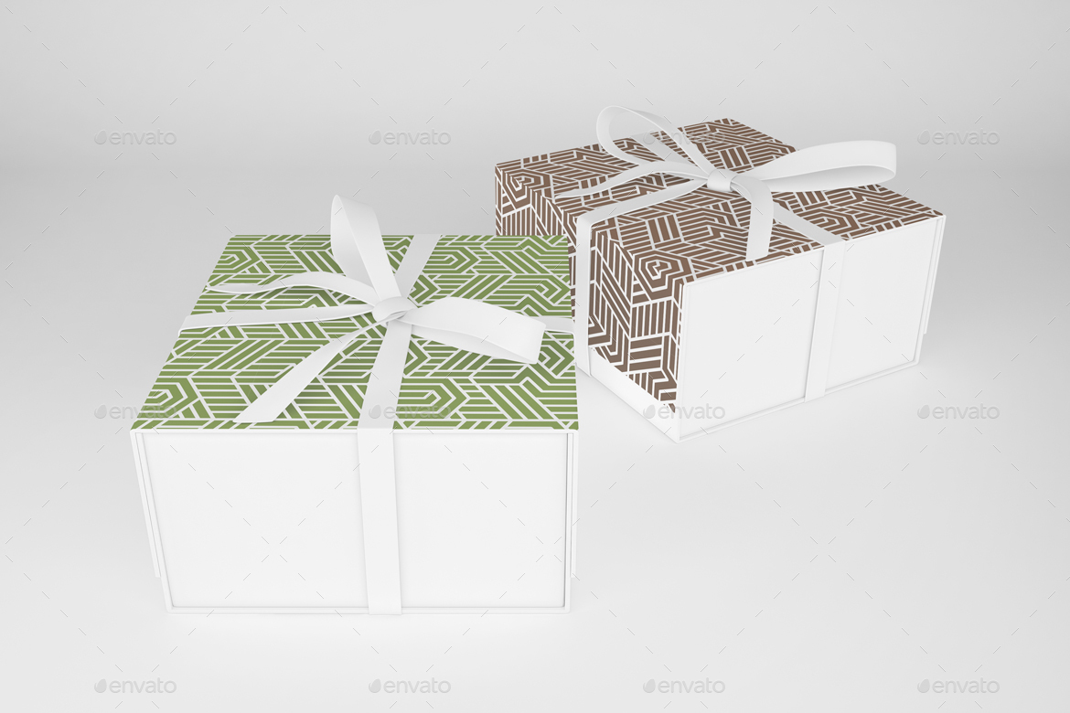 Download Clean Gift Box Mockup By Qalebstudio Graphicriver