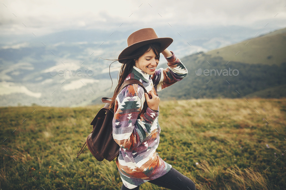 Hipster sales girl hat