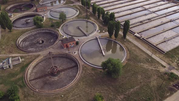 Sewage treatment plant. Waste water treatment plant alt