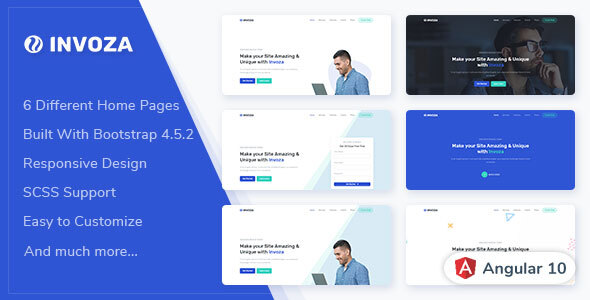 Excellent Invoza - Angular 10 Landing Page Template
