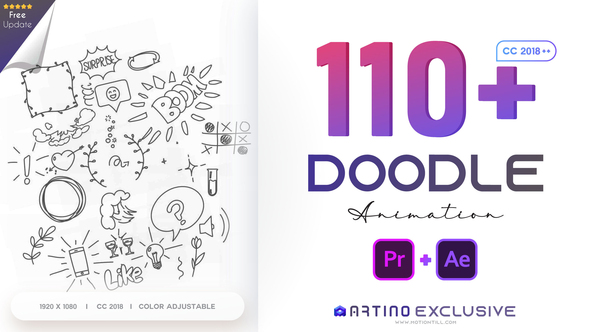 110 Animated Doodles - VideoHive 28732986