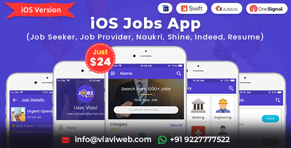 iOS Jobs App - CodeCanyon 21555205