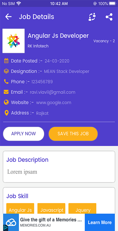 iOS Jobs App (Job Seeker, Job Provider, Naukri, Shine ...