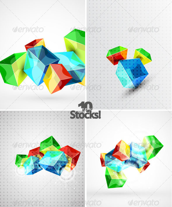 Vector Cubes Backgrounds - Backgrounds Decorative