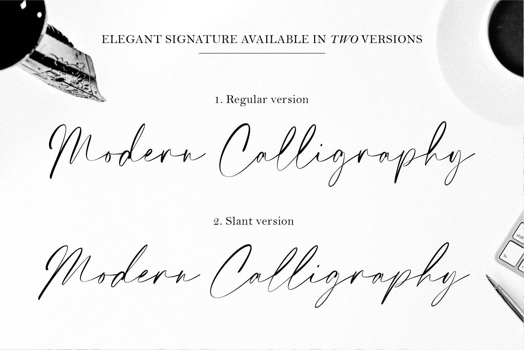 Elegant Signature, Fonts 