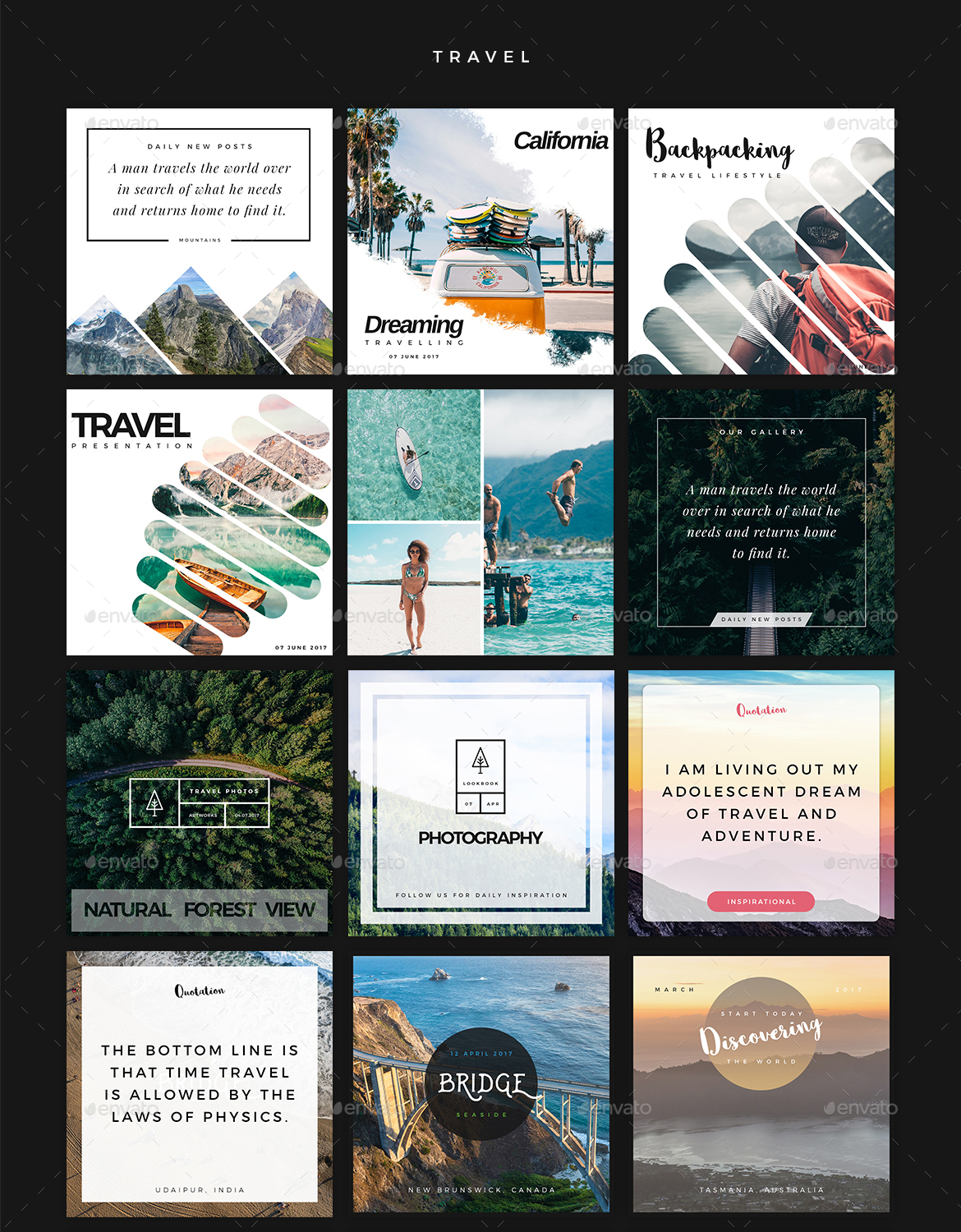 Instagram Social Media Banner Kit, Graphics | GraphicRiver