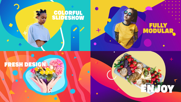 Smooth Colorful Slideshow | After Effects