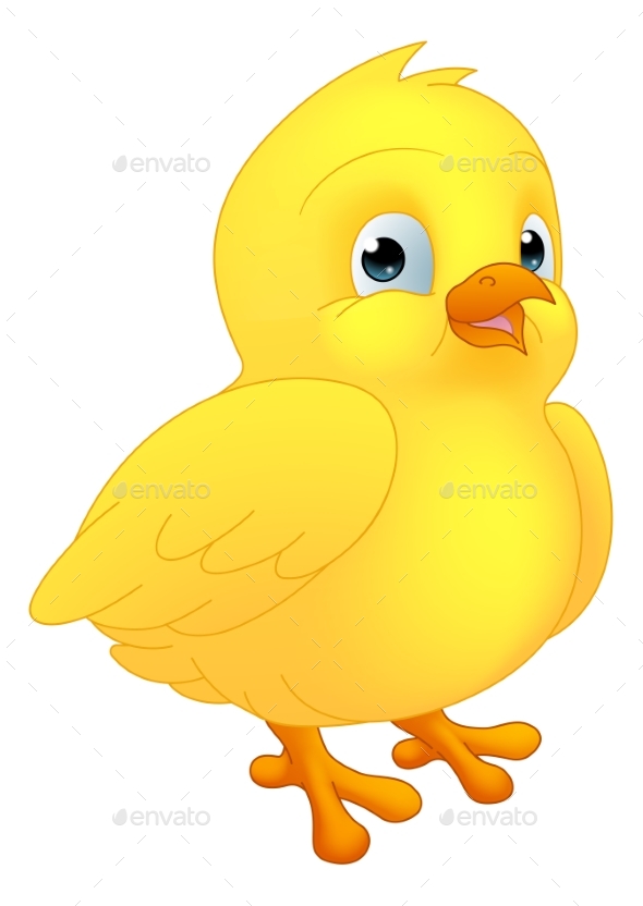 Easter Chick Chicken Cartoon Character Mascot by Krisdog | GraphicRiver