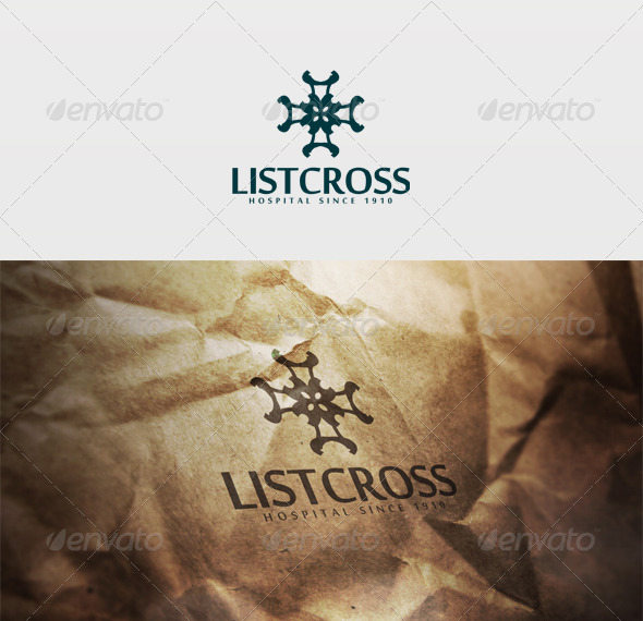 List Cross Logo - Vector Abstract