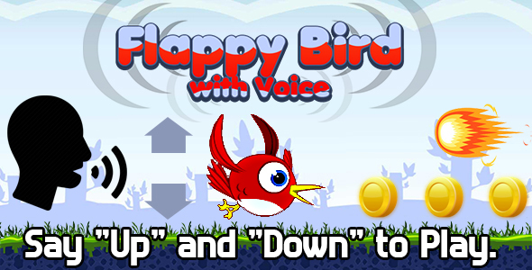 Flappy Bird with Voice (HTML5) Say Words to Play