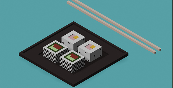 Low Poly Sushi - 3Docean 28755637